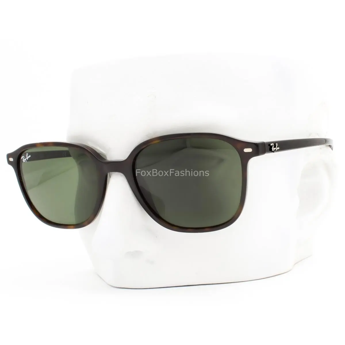 Ray-ban Leonard Sunglasses RB2193 902/31 Brown Tortoise Green Glass 53mm W/case