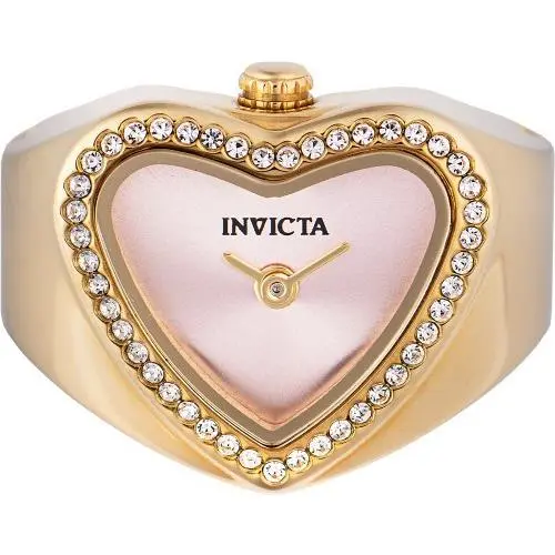 Invicta Women`s 49575 Mini Quartz 2 Hand Pink Dial Ring Watch