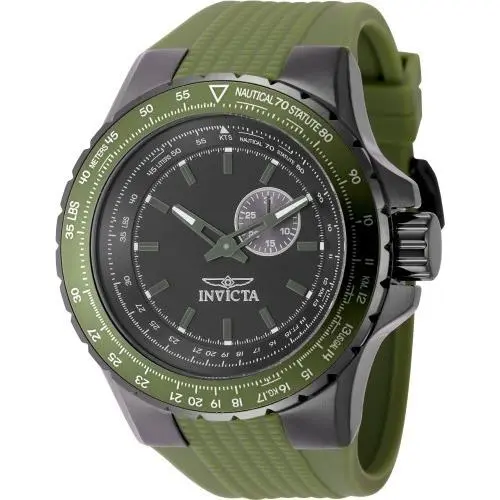 Invicta Men`s 49729 Aviator Quartz VD72 Black Dial Watch