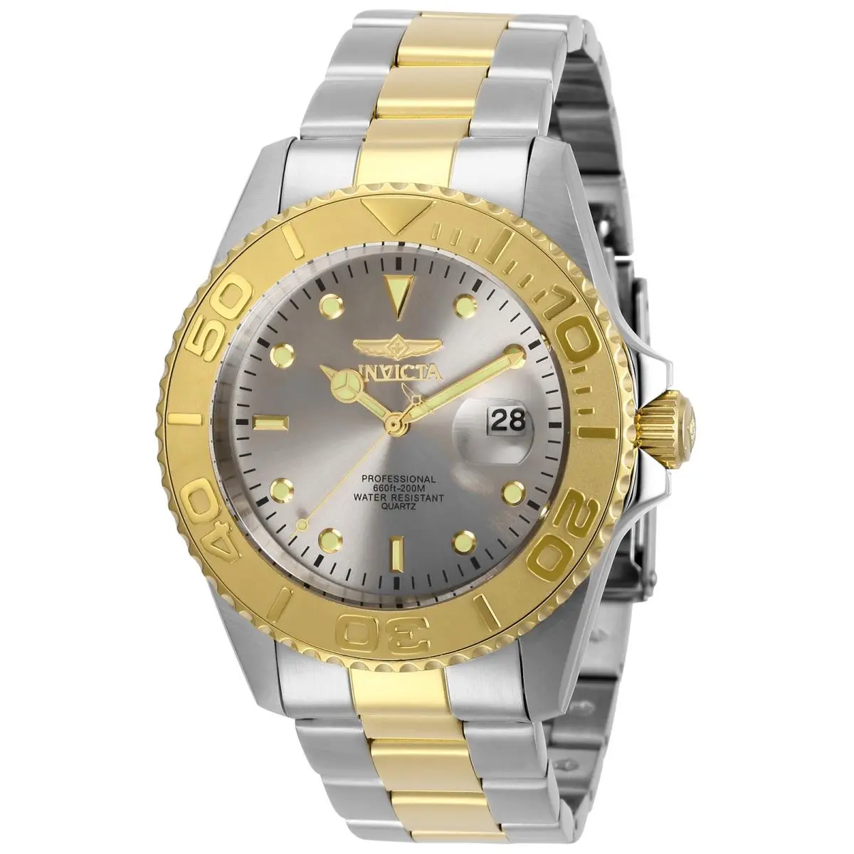Men`s 29950 Pro Diver Quartz 3 Hand Grey Dial Watch by Invicta