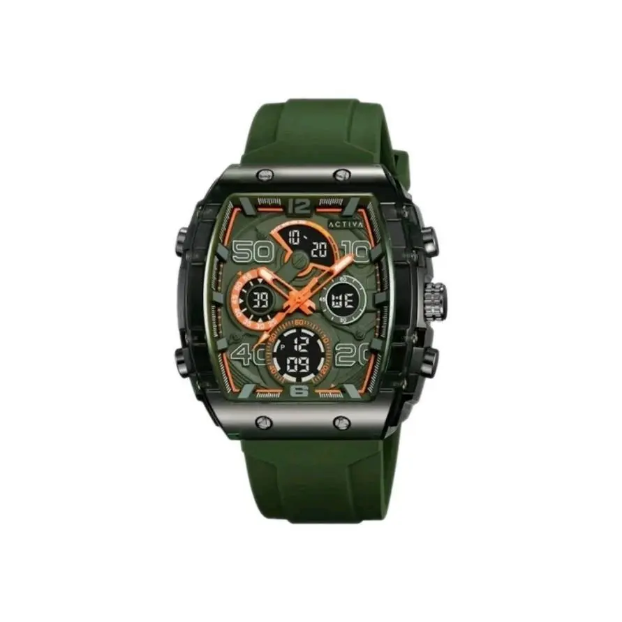 Activa X Invicta Digital Essentials Men`s Watch - 45mm. Army Green ACW8109-004 - Dial: Green, Band: Green