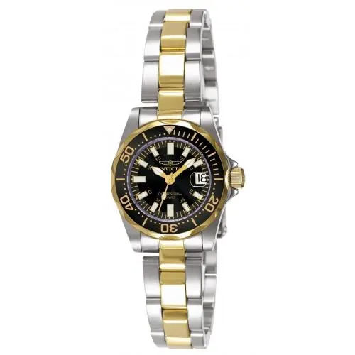 Women`s 7063 Signature Quartz 3 Hand Black Dial Watch by Invicta