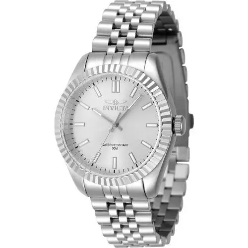 Women`s 47495 Specialty Quartz 3 Hand Silver Dial Watch by Invicta
