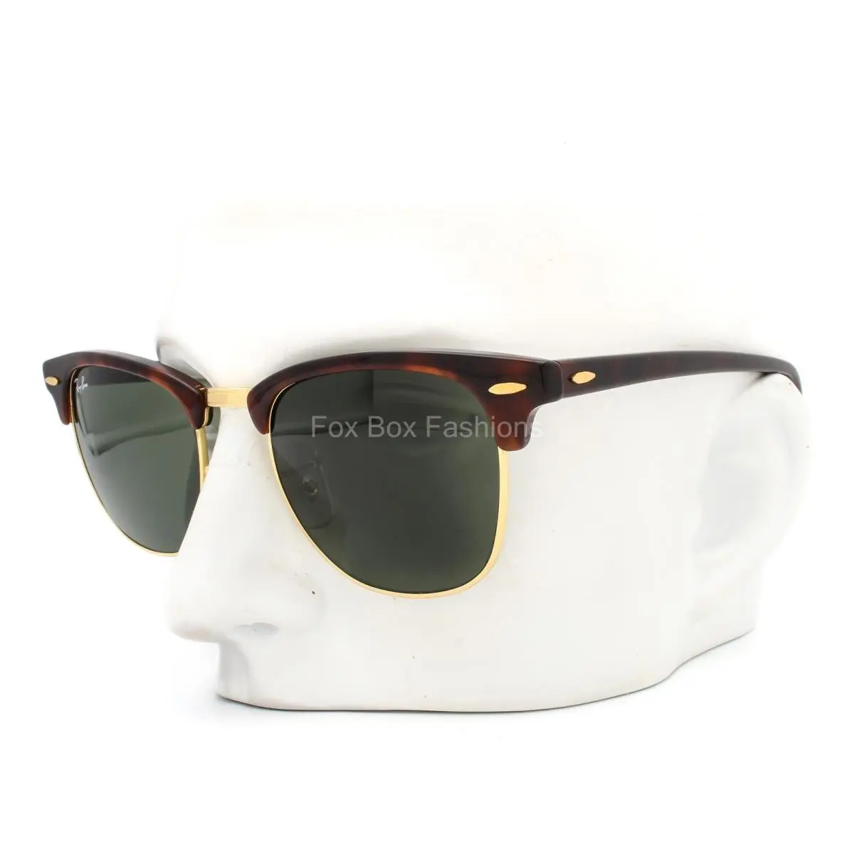 Ray-ban Clubmaster Sunglasses RB 3016 W0366 Brown Tortoise Gold 51mm W/case