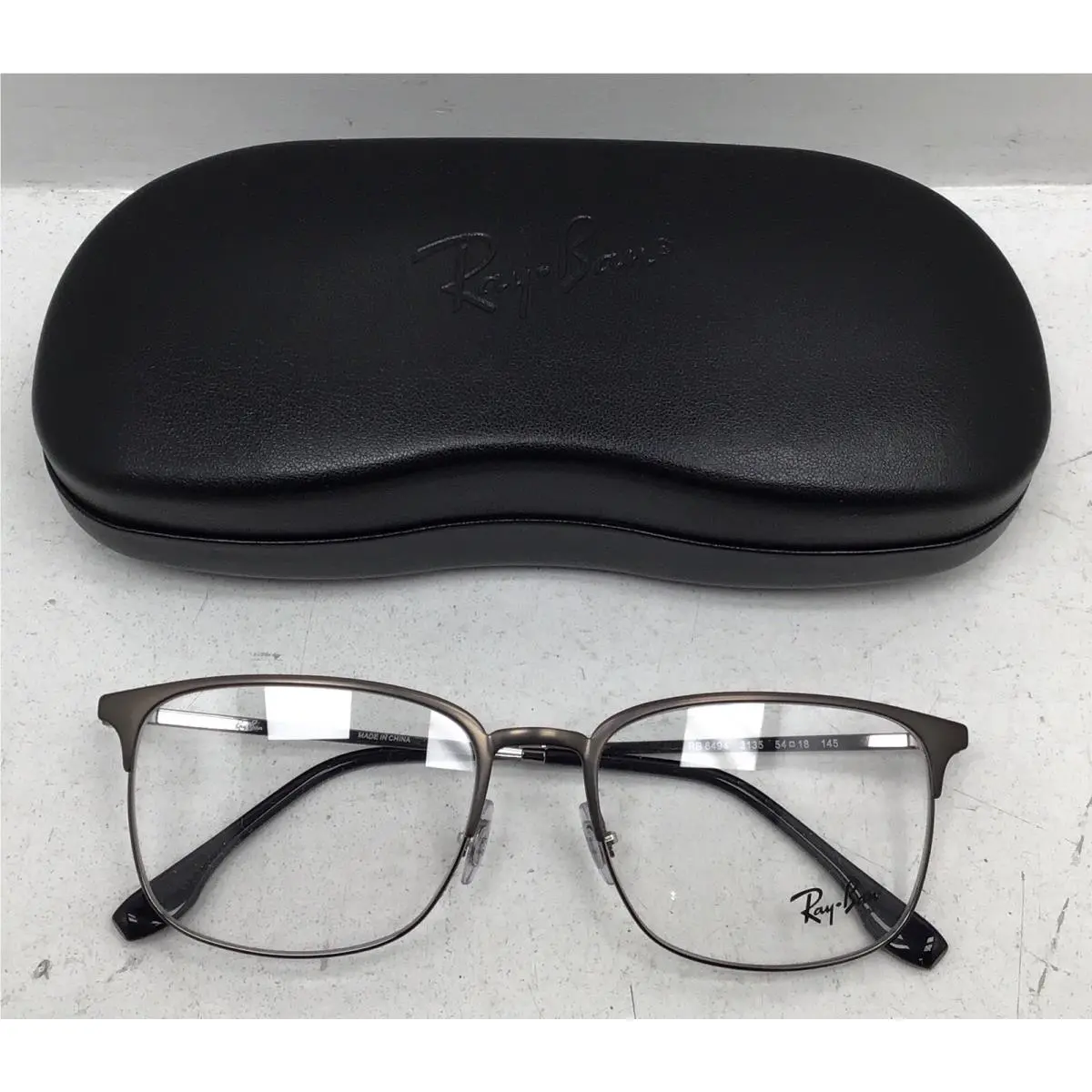 Ray Ban Men’s RX6494 Eyeglasses In Gunmetal Size 54 with Demo Lenses