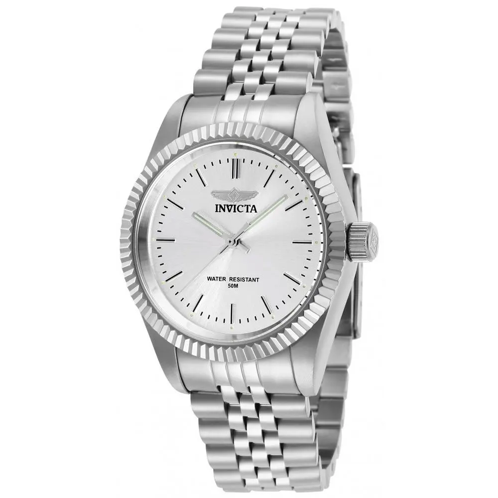 Women`s 29396 Specialty Quartz 3 Hand Silver Dial Watch by Invicta