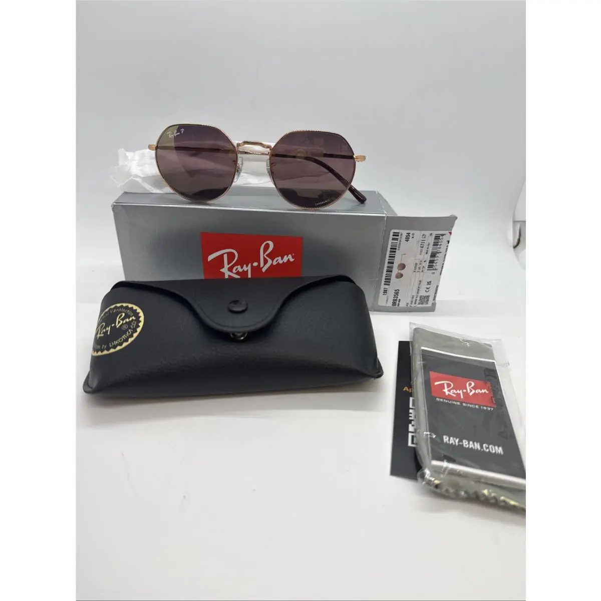 Ray-ban RB3565 Jack Round Sunglasses Rose Gold/mirrored Gradient Polarized