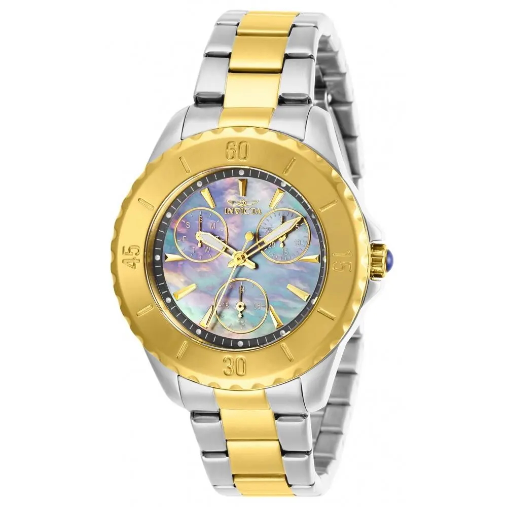 Invicta Women`s 29112 Angel Quartz 3 Hand Gunmetal Dial Watch