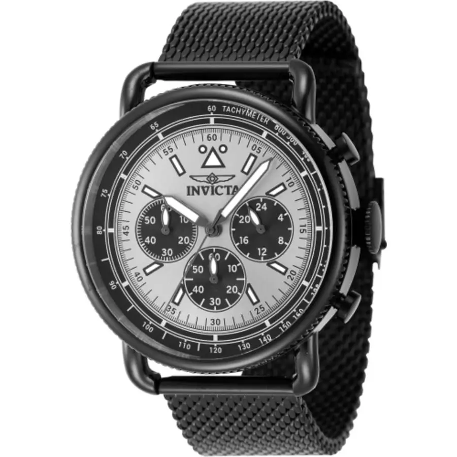 Invicta Speedway Zager Exclusive Quartz Chronograph Men’s Watch Silver Dial