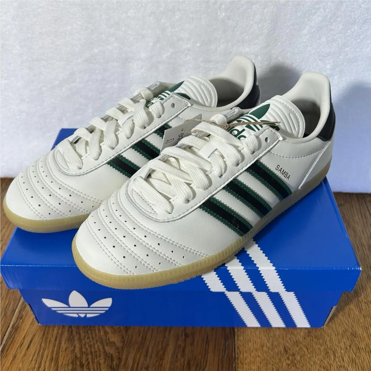 Adidas Boys Size 6 Samba JP Gum/off White/core Black Sneaker Shoes