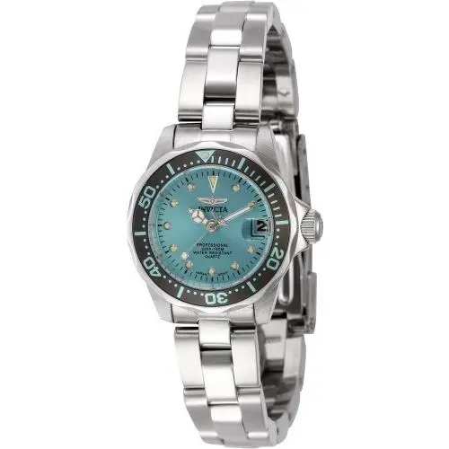 Women`s 45786 Pro Diver Quartz 3 Hand Blue Dial Watch by Invicta