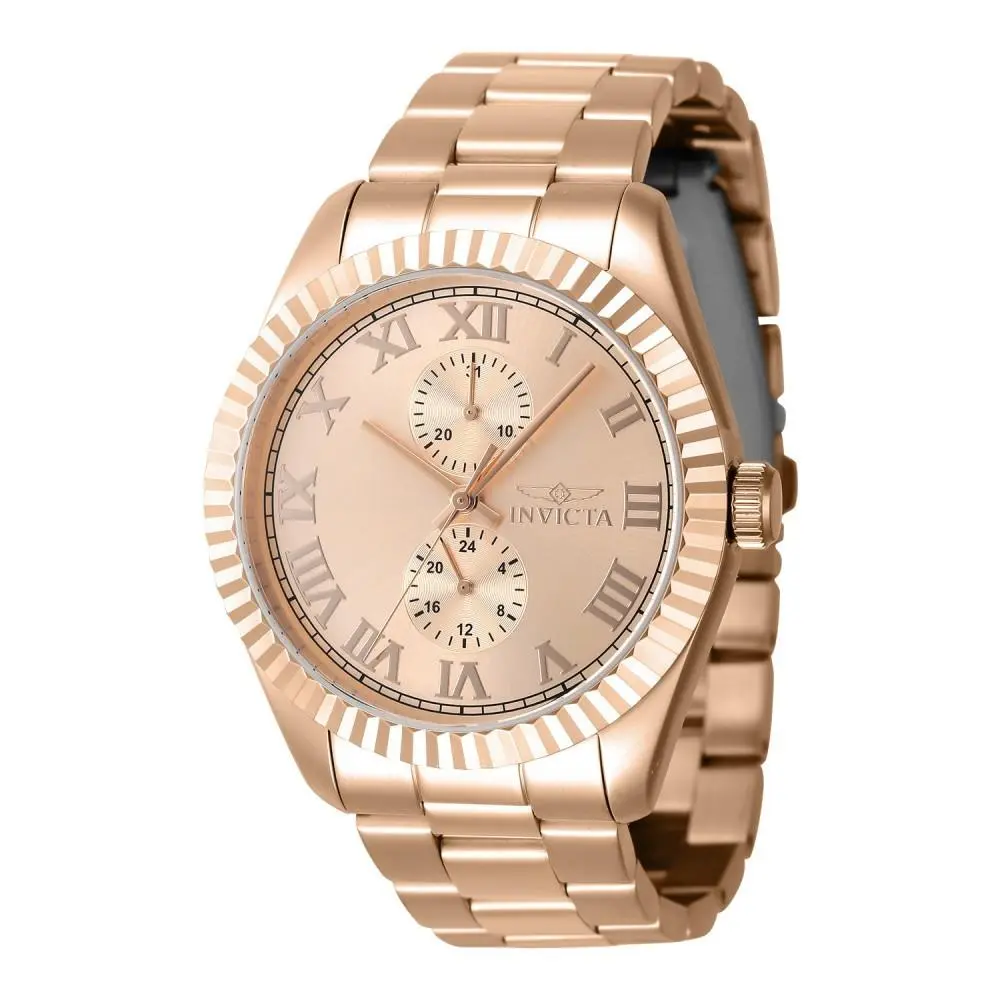 Invicta Men`s 47433 Specialty Quartz Multifunction Rose Gold Dial Watch