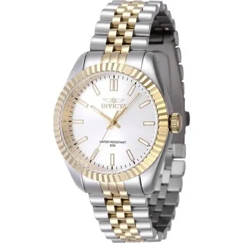 Women`s 47500 Specialty Quartz 3 Hand Silver Dial Watch by Invicta
