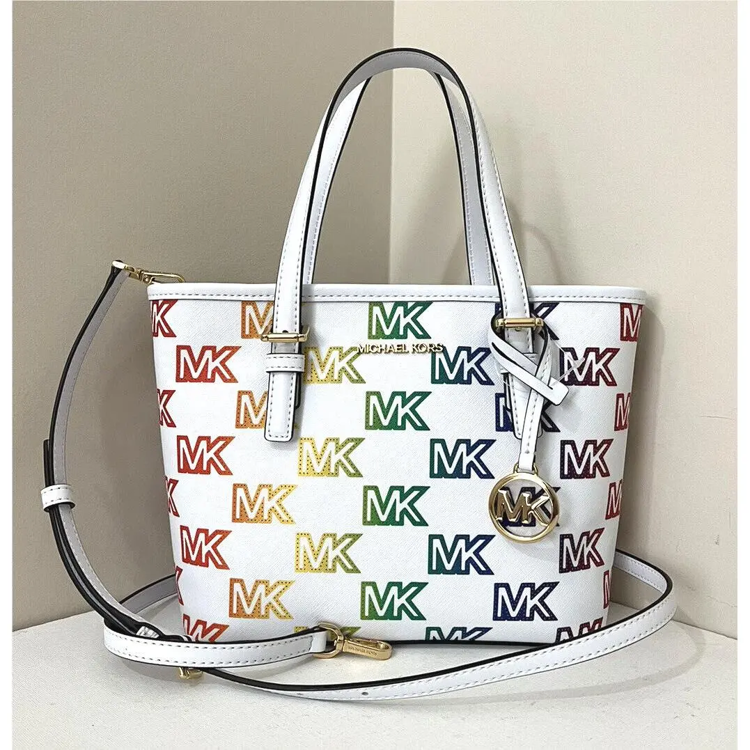 Michael Kors Jet Set Travel X-small Top Zip Tote Pride Optic White