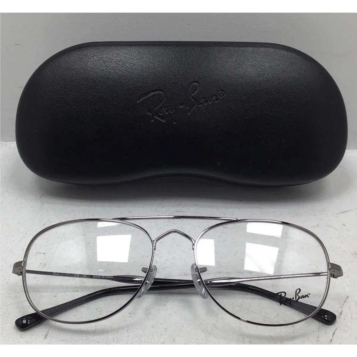 Ray Ban Men’s Bain Bridge Eyeglasses In Gunmetal Size 55 RX3735