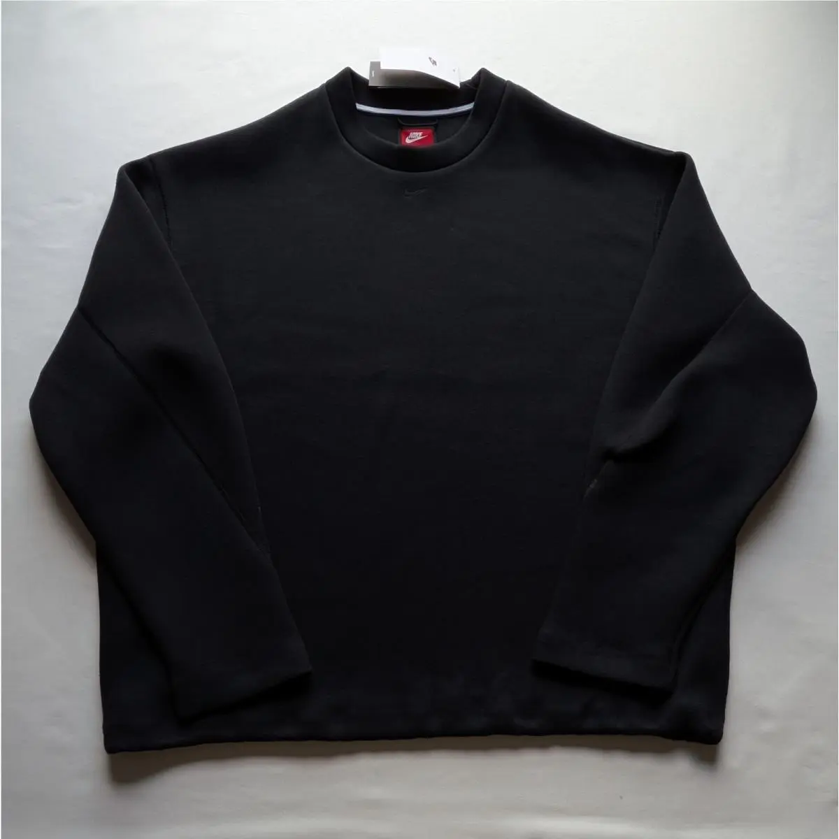 Nike Tech Fleece Crew Sweater Loose Fit Black Crewneck Mens Size XL HV6537-010