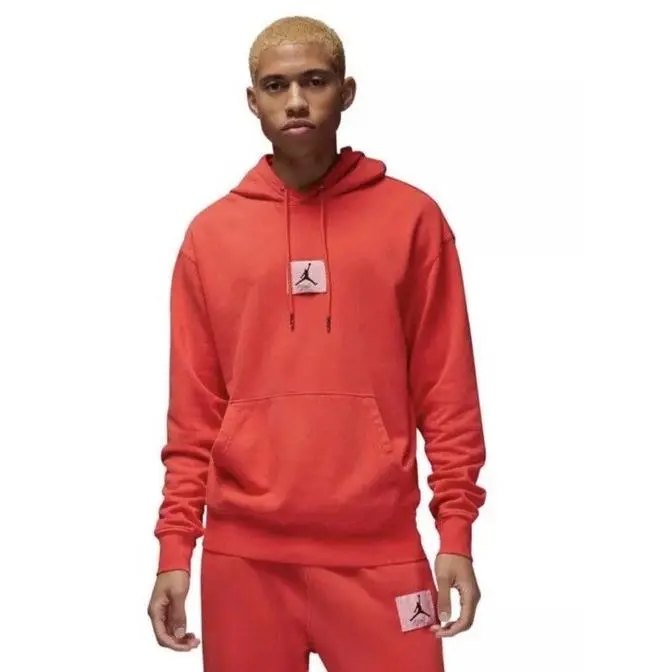 Nike Jordan Flight Fleece Washed Pullover Hoodie Lobster FB7290-604 Men’s Medium