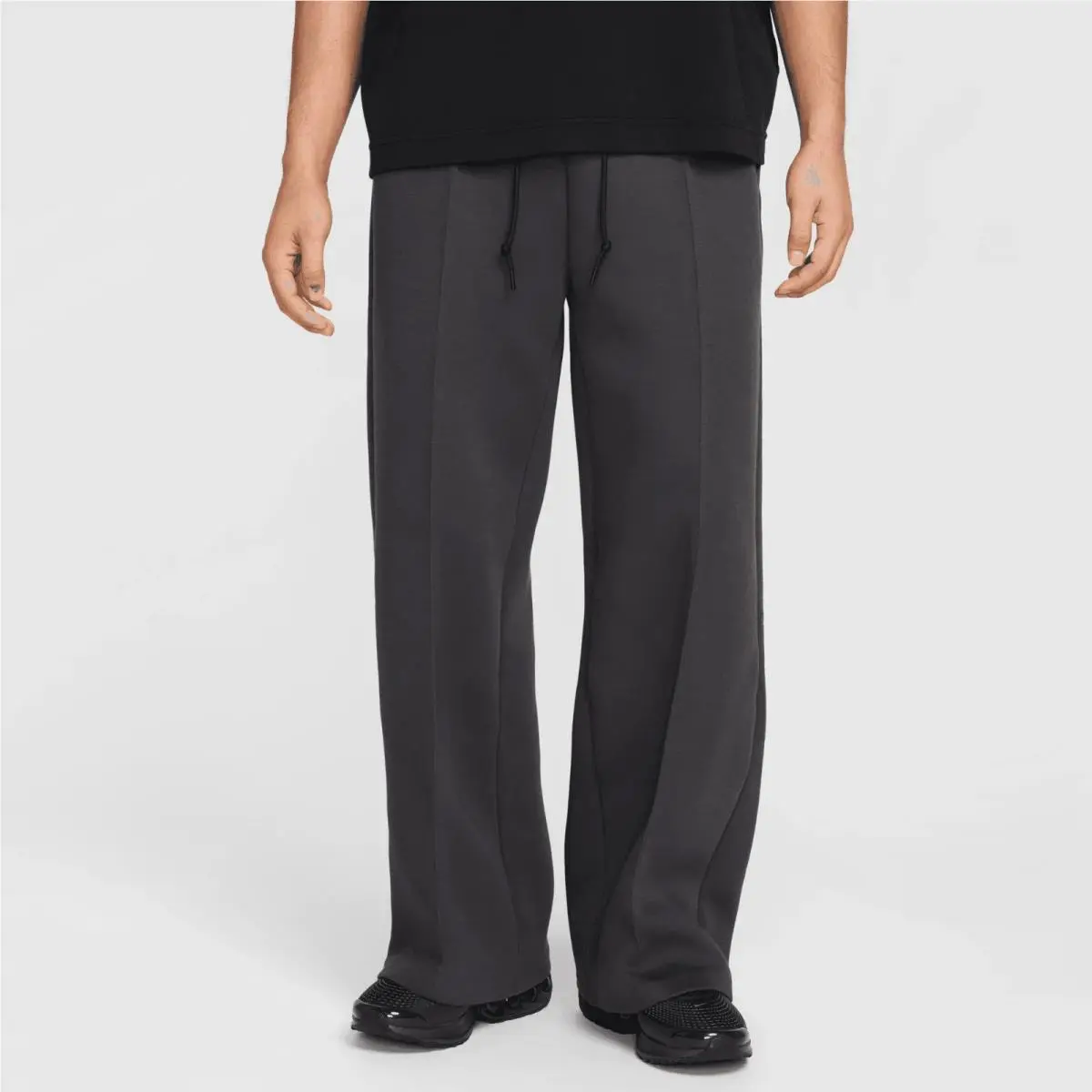 Nike Tech Fleece Wide Leg Pants Mens Xxl HJ0695-060 Dark Grey Baggy Loose Fit