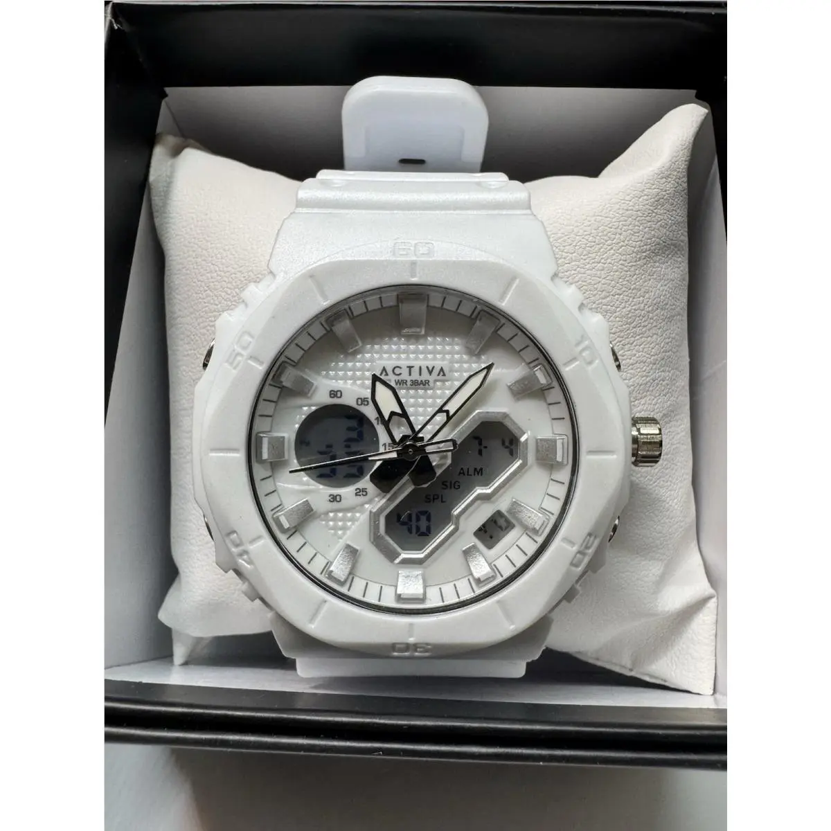 Activa Exon X Invicta Digital Unisex Watch 48mm White ACW8120-002