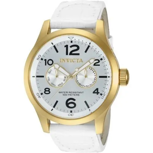 Invicta Men`s 12174 Specialty Quartz 3 Hand Silver Dial Watch