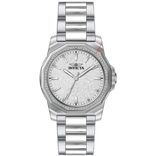 Invicta Women`s 49128 Speedway Quartz 3 Hand Silver Dial Watch
