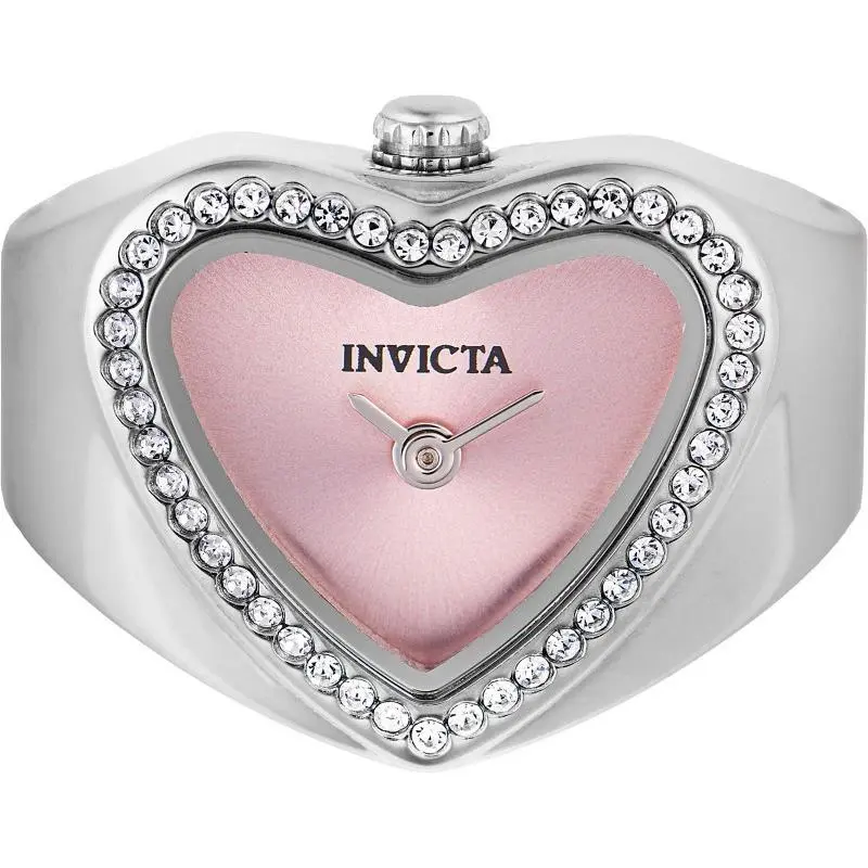 Invicta Women`s 49571 Mini Quartz Pink Dial Ring Watch