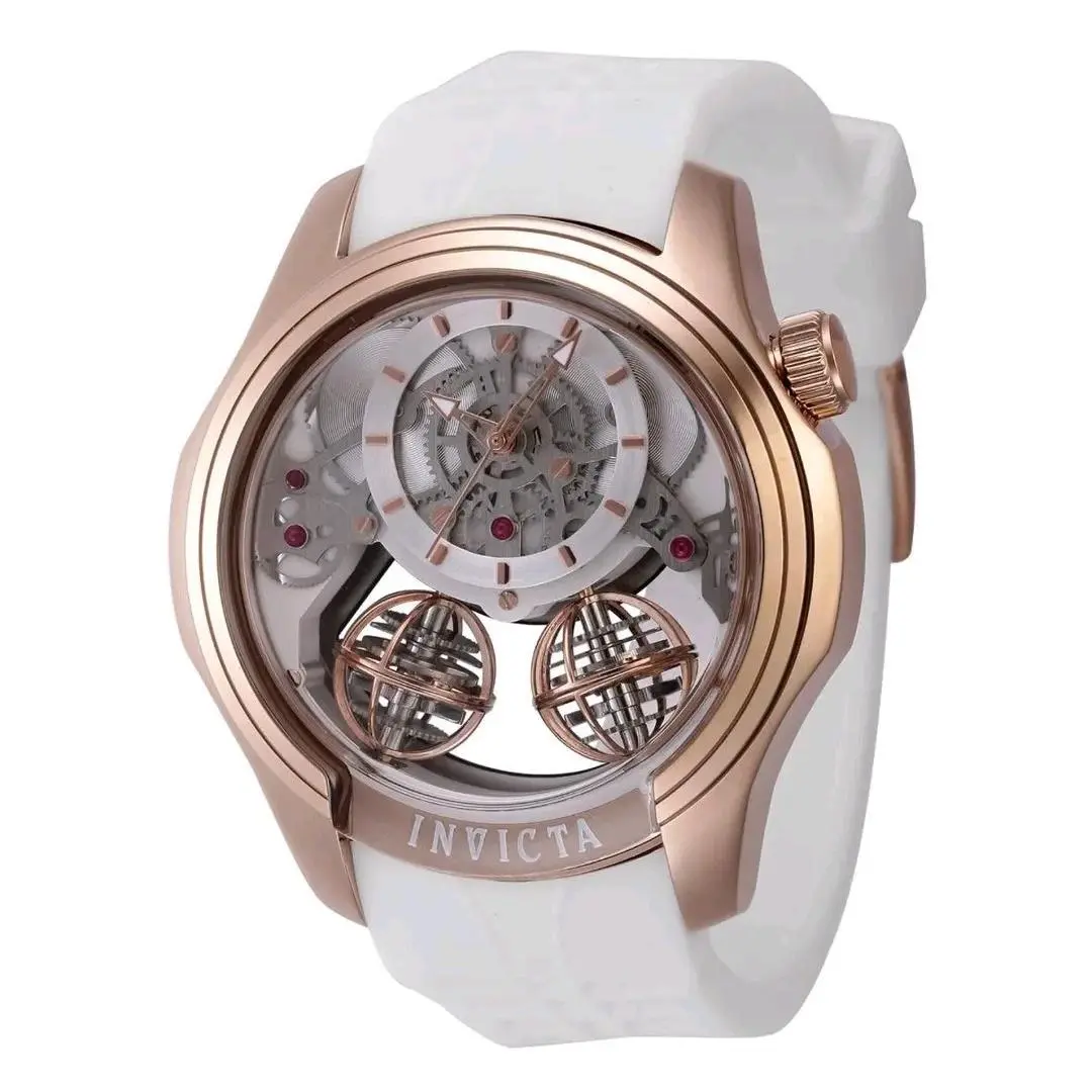 Invicta Specialty Twin-axis Men`s Watch w/ Skeleton Dial - 46mm White 47376