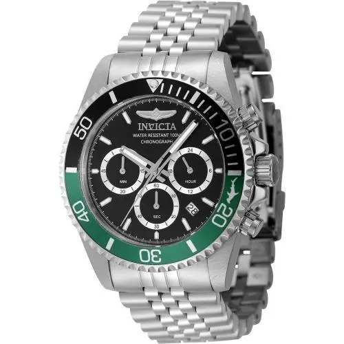 Men`s 48380 Pro Diver Quartz Chronograph Black Dial Watch by Invicta