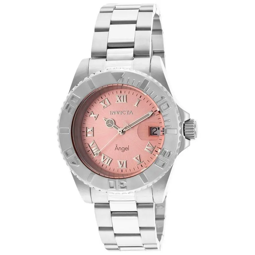 Invicta Men`s 14360 Angel Quartz 3 Hand Pink Dial Watch