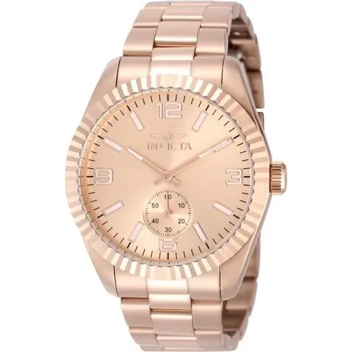 Invicta Men`s 49393 Specialty Quartz 3 Hand Rose Gold Dial Watch