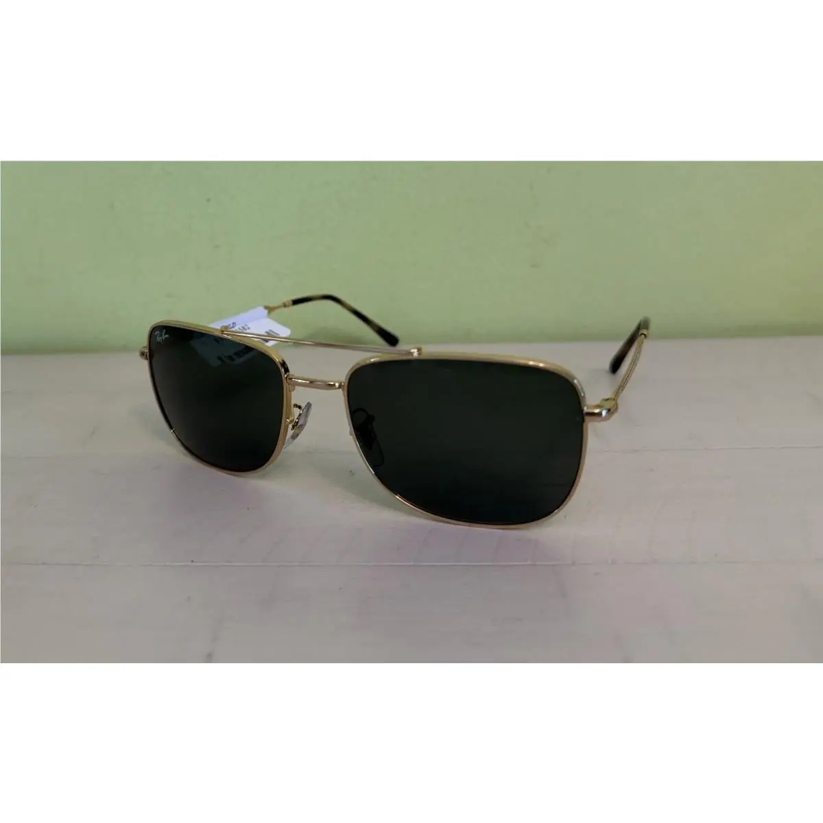 Ray Ban RB3755 001 31 Arista Gold Green Unisex Sunglasses 59-19-145