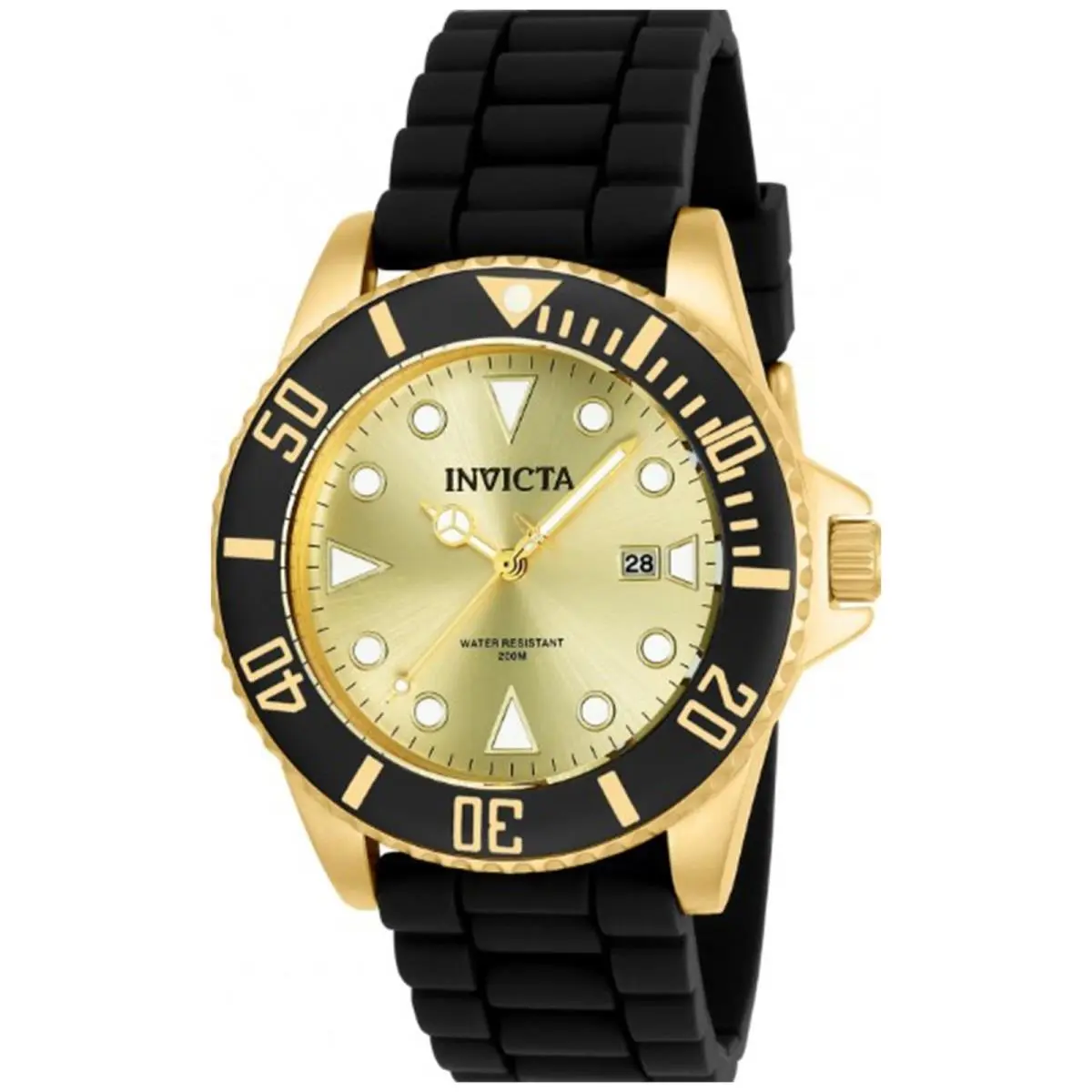 Invicta Men`s 90302 Pro Diver Quartz Gold 3 Hand Dial Watch
