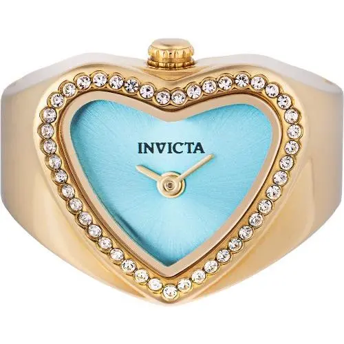 Invicta Women`s 49576 Mini Quartz 2 Hand Light Blue Dial Ring Watch