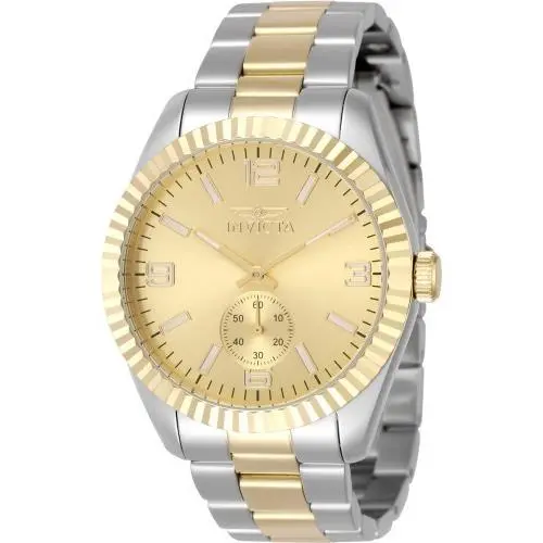 Invicta Men`s 49388 Specialty Quartz Multifunction Gold Dial Watch