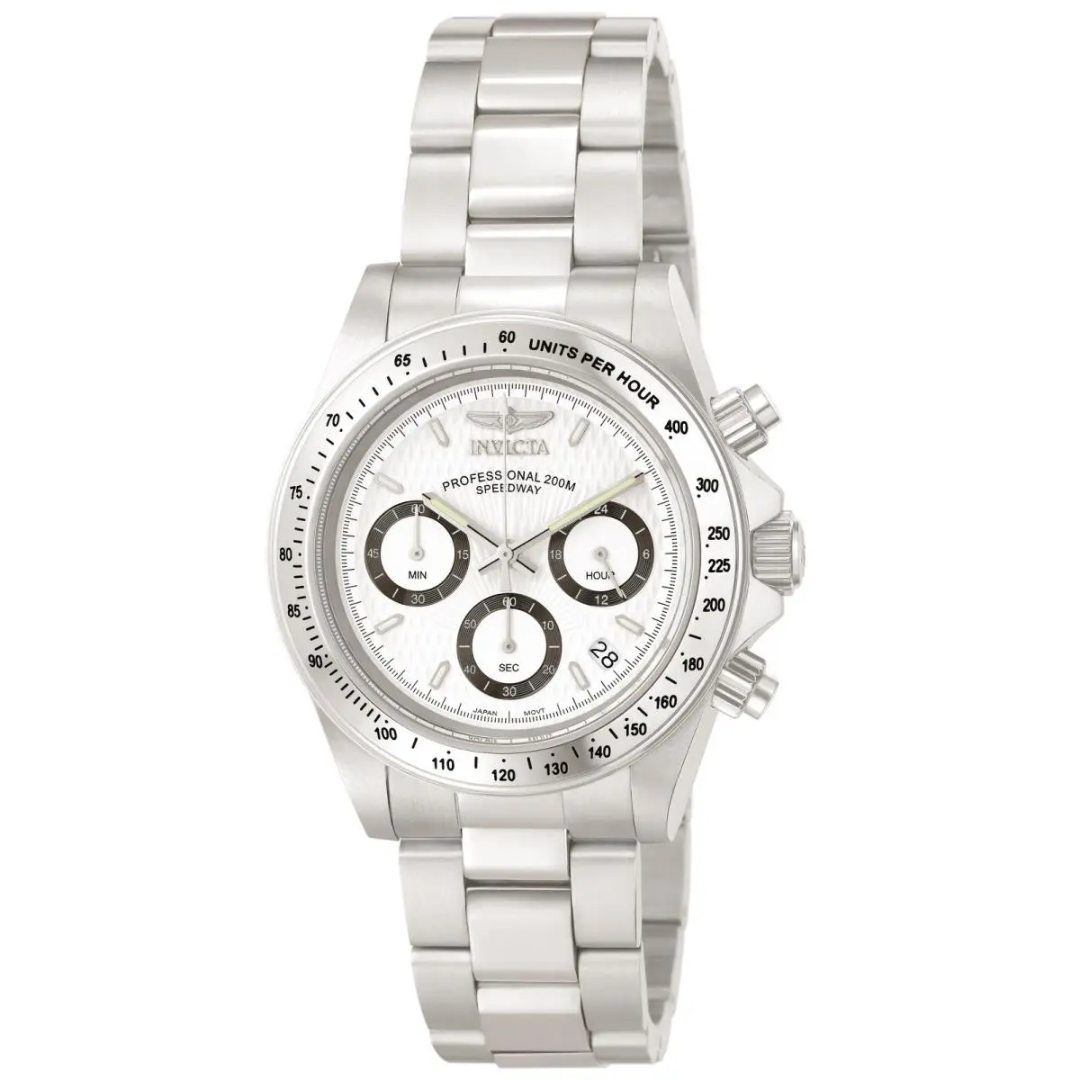 Men`s 9211 Speedway Quartz Chronograph White Dial Watch by Invicta