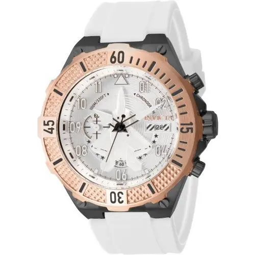 Invicta Men`s 39894 Aviator Quartz Multifunction Silver Dial Watch