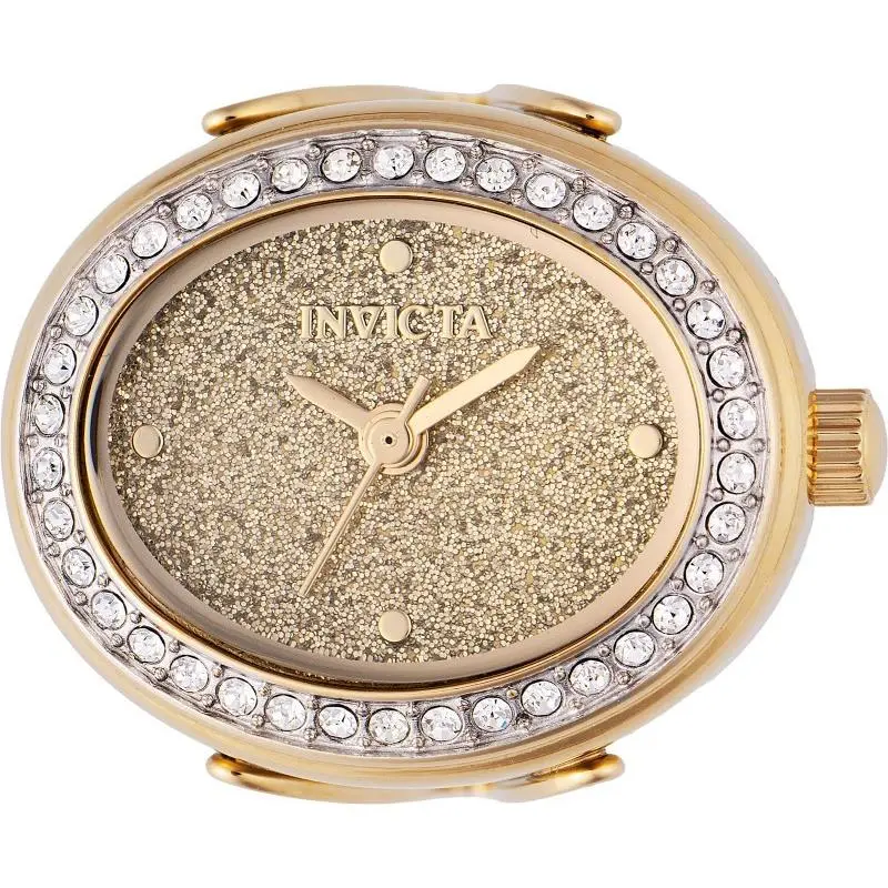 Invicta Women`s 49598 Mini Quartz Gold Dial Ring Watch