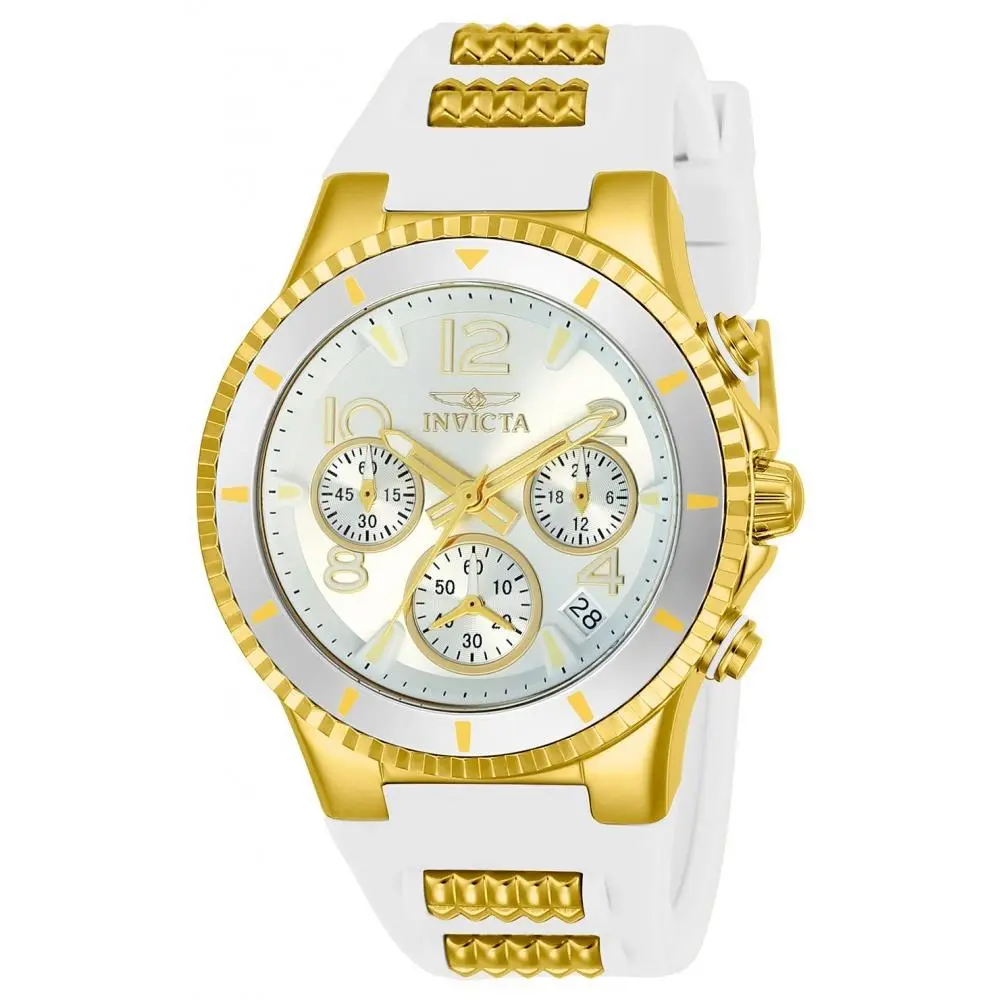 Women`s 24187 Blu Quartz 3 Hand Silver Dial Watch by Invicta