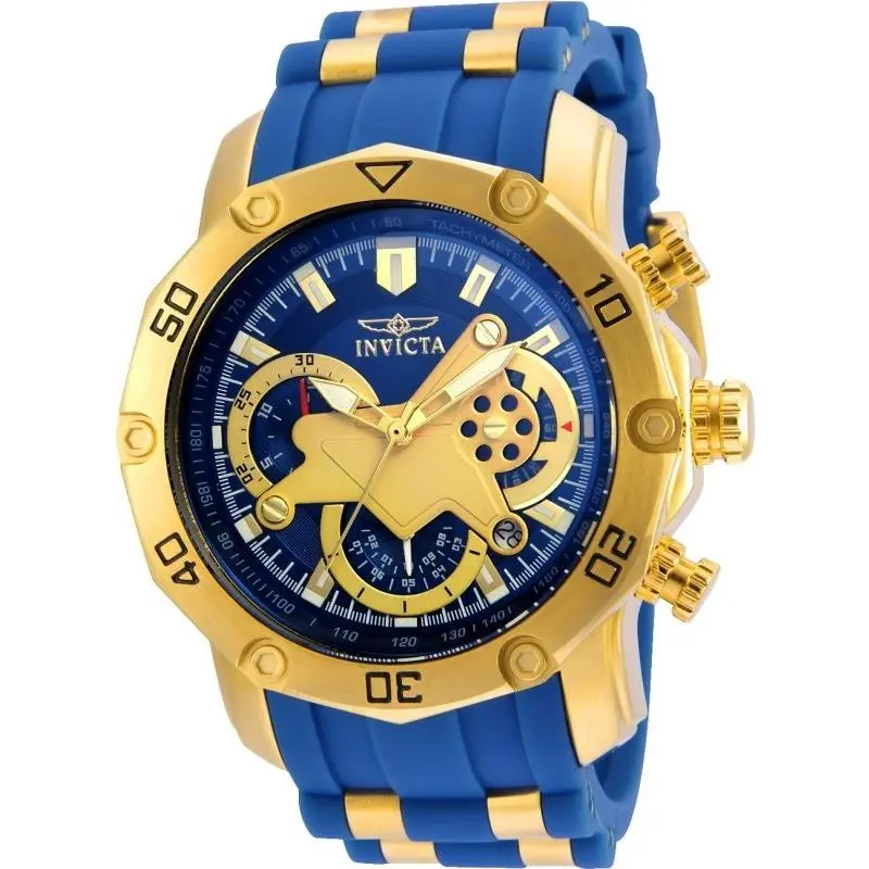 Men`s 22798 Pro Diver Quartz 3 Hand Blue Dial Watch by Invicta