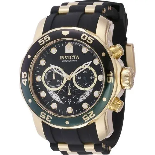 Invicta Men`s 44522 Pro Diver Quartz Chronograph Black Dial Watch