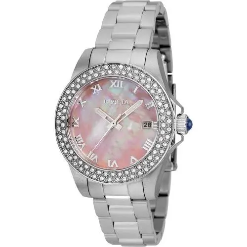 Women`s 36070 Angel Quartz 3 Hand Pink Dial Watch by Invicta