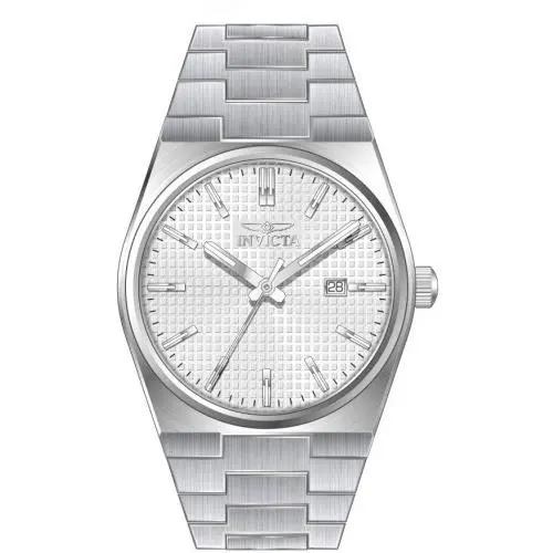 Invicta Men`s 48393 Speedway Quartz 3 Hand Silver Dial Watch