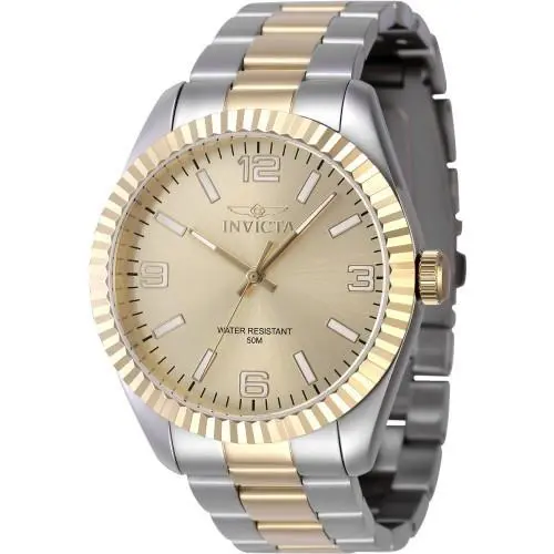 Invicta Men`s 47457 Specialty Quartz 3 Hand Gold Dial Watch