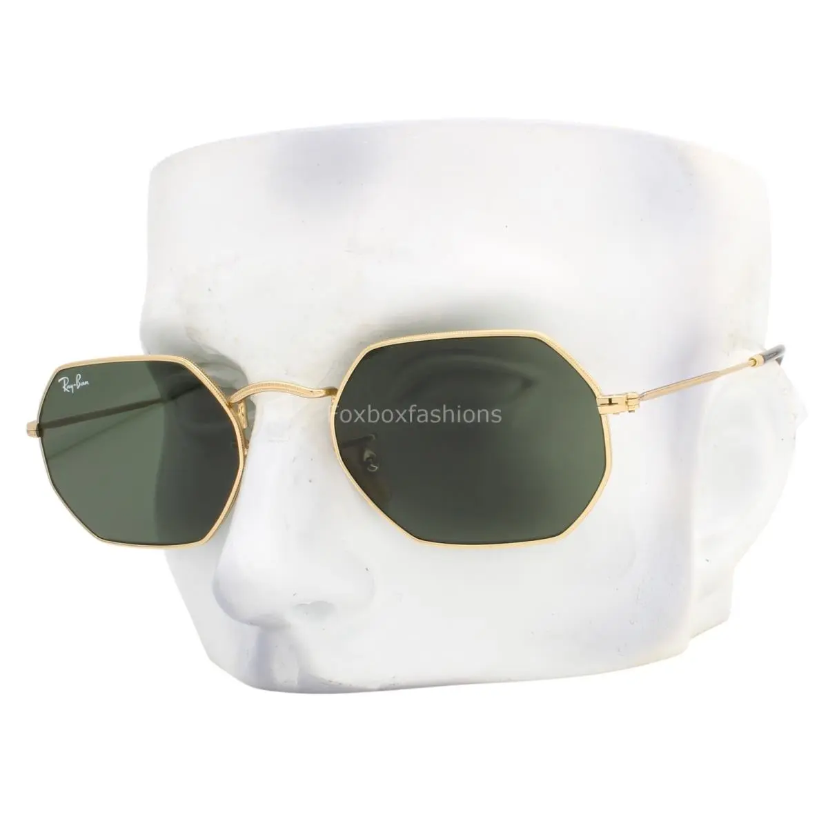 Ray-ban Sunglasses RB 3556N 001 Polished Arista Gold Green G-15 Lens 53mm W/case