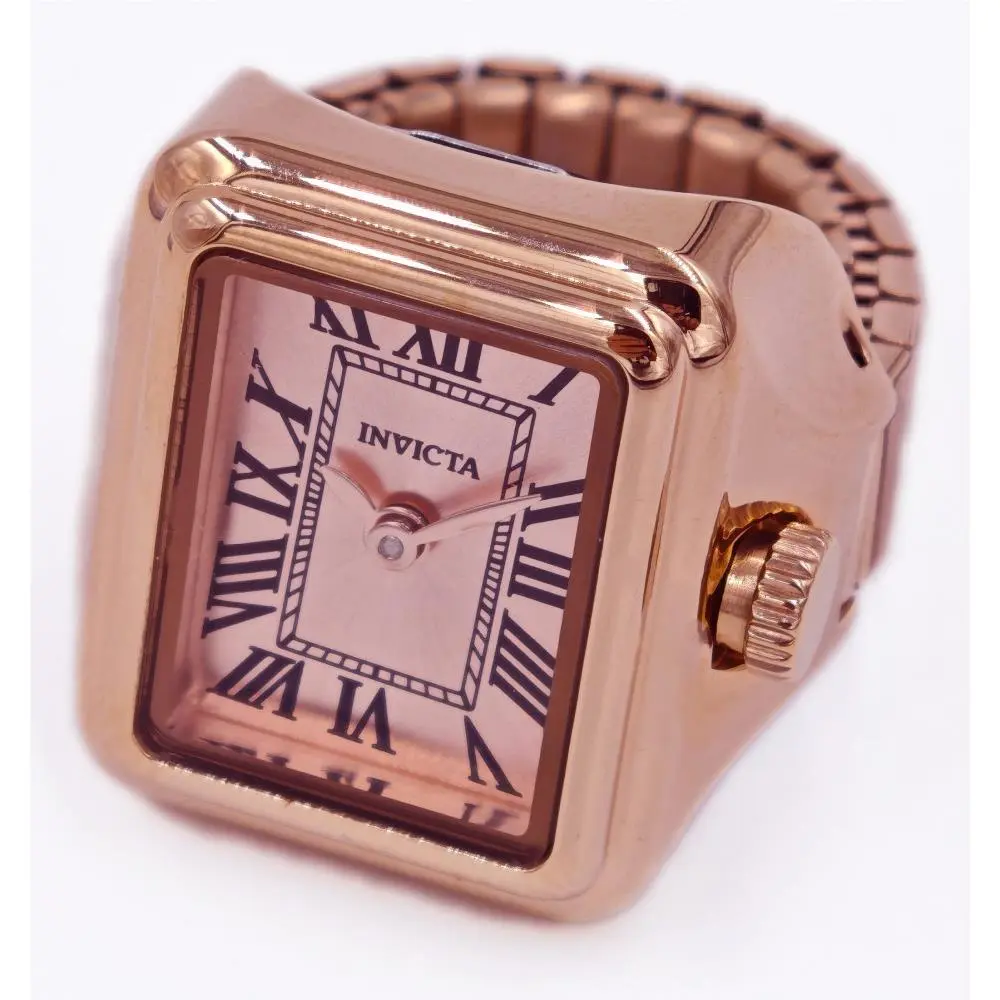 Invicta Women`s 49896 Mini Quartz PC10 Rose Gold Dial Ring Watch