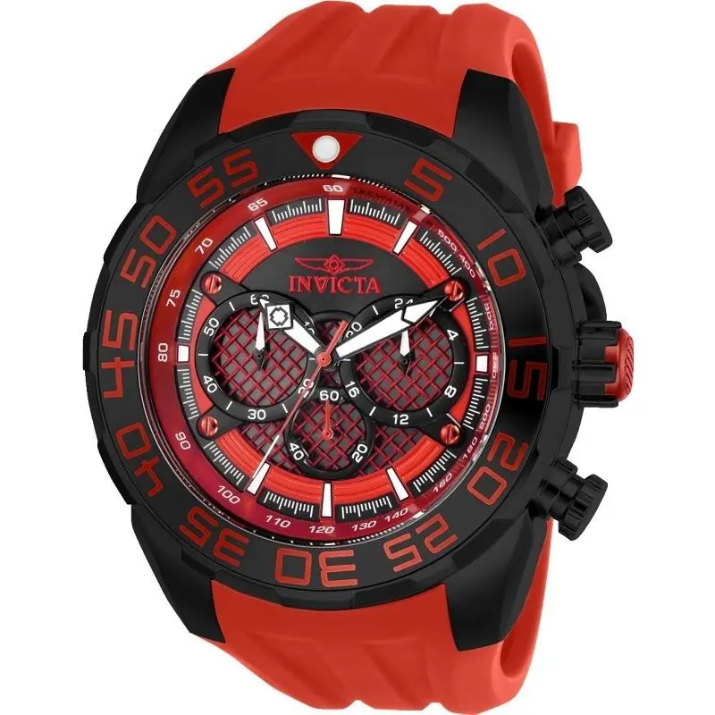 Invicta Men`s 26310 Speedway Quartz Multifunction Black Red Dial Watch