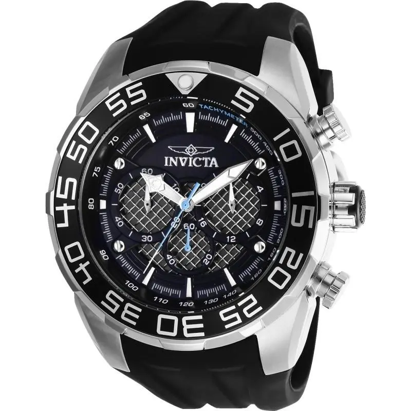 Invicta Men`s 26314 Speedway Quartz Multifunction Black Silver Dial Watch
