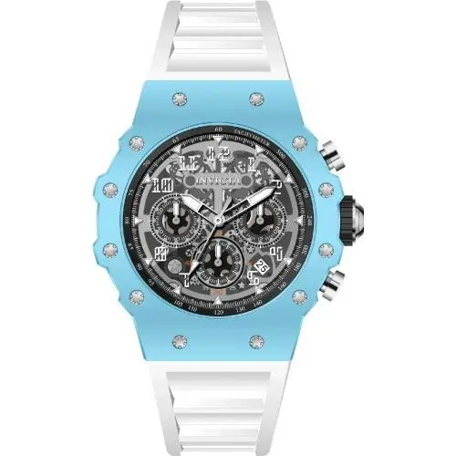 Invicta Men`s 43.5mm Quartz Racing Vaulthan Blue/silver Chronograph Watch