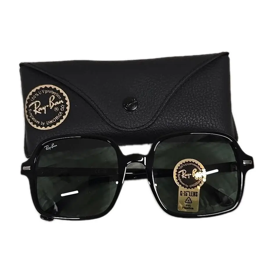 Ray Ban Sunglasses RB 1973 901/31 Square II Frame Italy Black Women’s