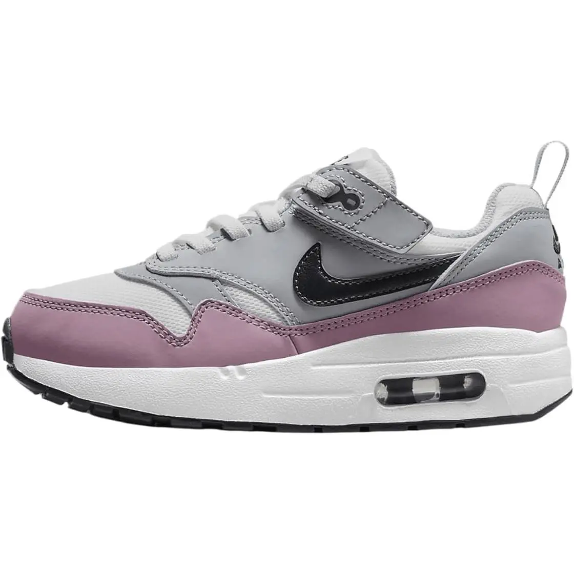 Little Kid`s Nike Air Max 1 Easyon Summit Wht/dk Smoke Grey DZ3308 115 - 8